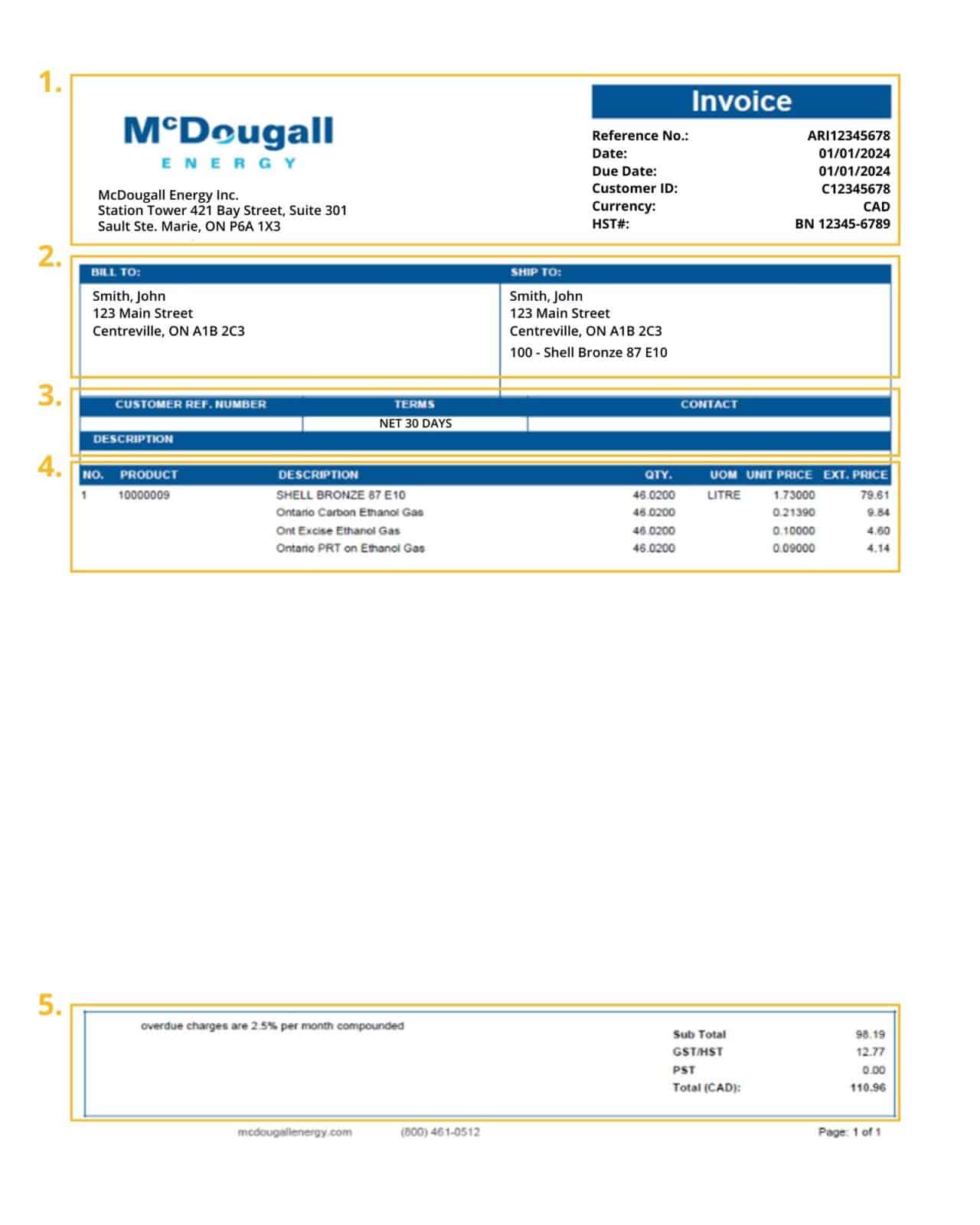 Enersys Invoices Billing | McDougall Energy