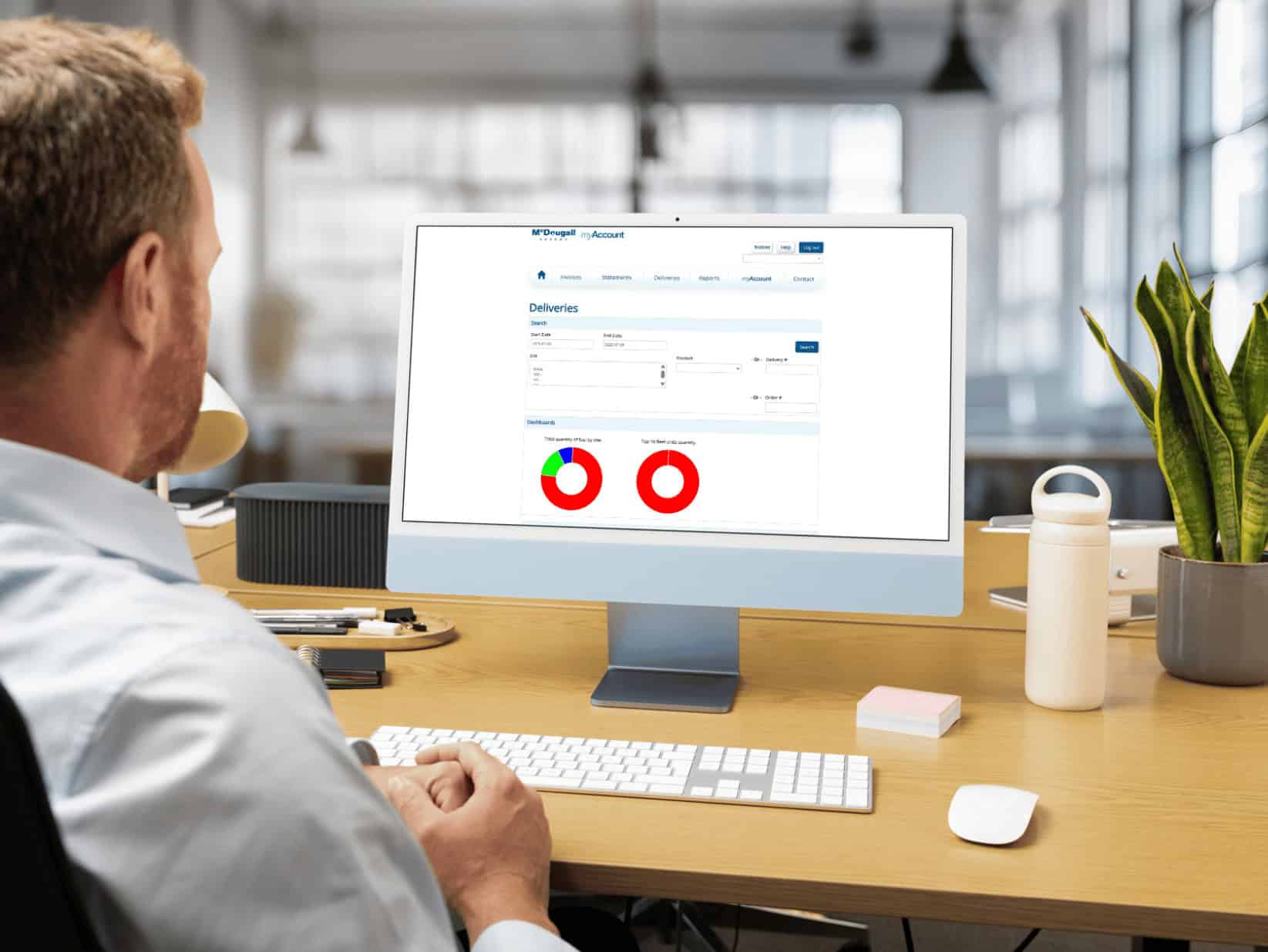 Efficient energy management online with McDougall Energy delivery dashboard.